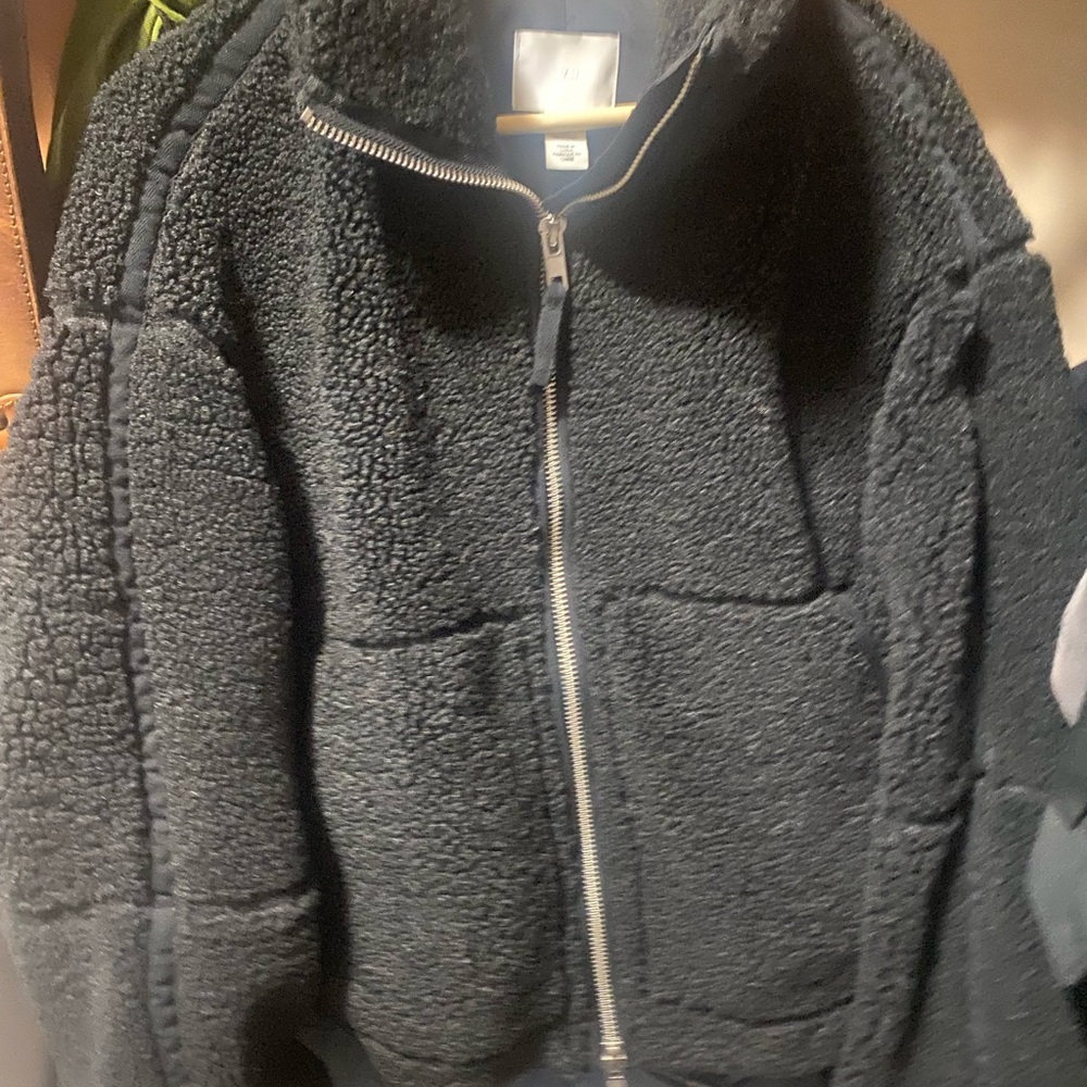 H&M Black Teddy Jacket